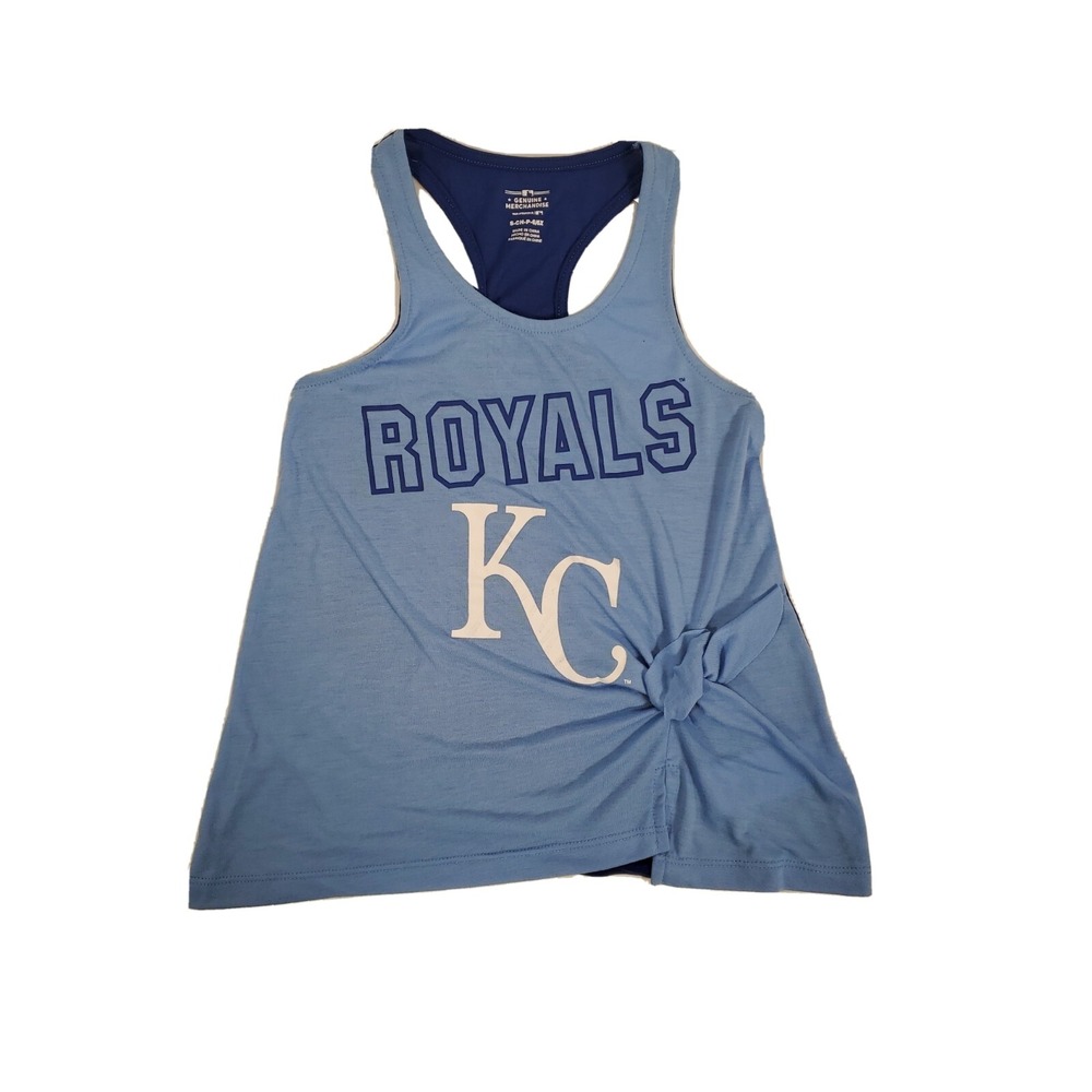 Kansas City ROYALS GIRLS 6/6X Racer Back Tank w/Tie Knot Royal Blue Genuine NEW